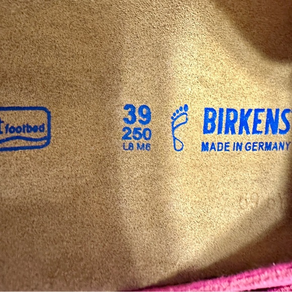 Birkenstock Boston Pink Suede Softbed Clogs - Picture 4 of 4